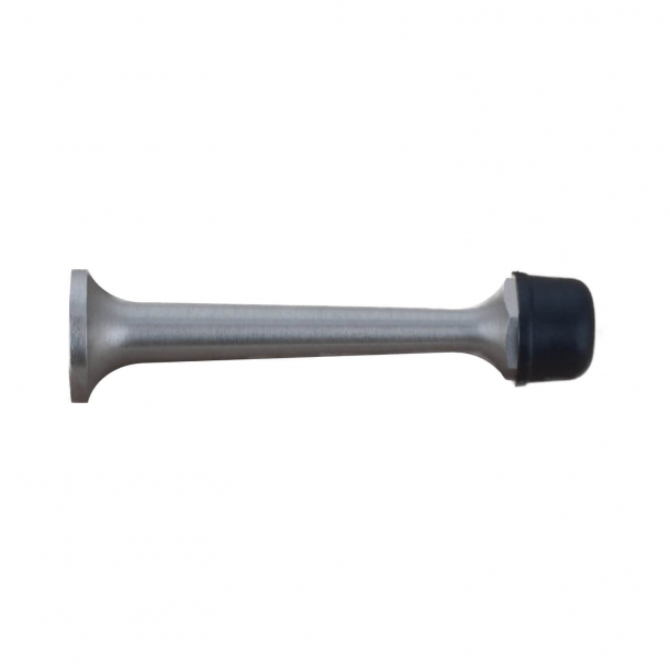 Door stopper 1147 - Satin chrome - Black tip - 78 mm