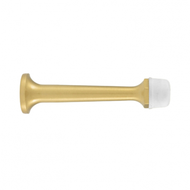 Doorstopper 1147 - Brushed brass - White tip - 78 mm