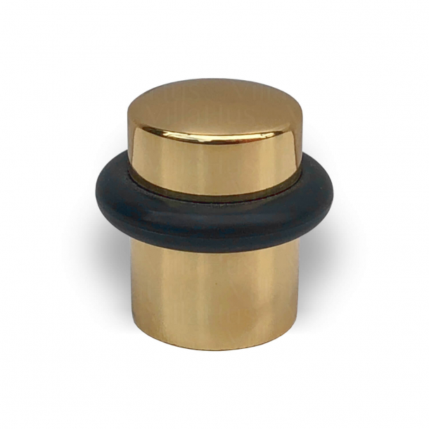 Door stop - Brass - Black rubber band - 34 mm - Model 1307