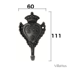 Wieszak na ubrania z mosi&#261;dzu 100 mm, model 1520