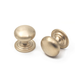 Mbelknop - Brstet messing uden lak - Omporro model 158 - 25 mm