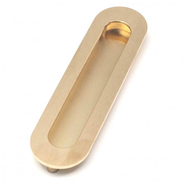 Flush handles - Brushed brass - Omporro 598 - Model 598 - 37x141 mm