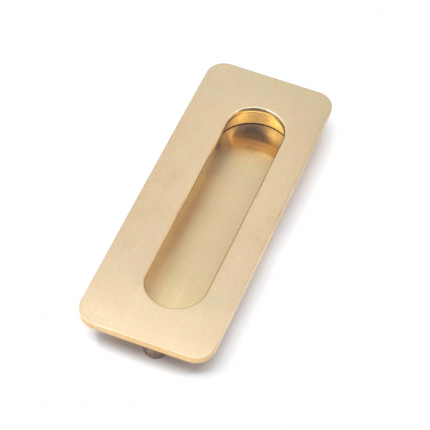 Flush handles - Brushed brass - Omporro 598 - 110x42 mm