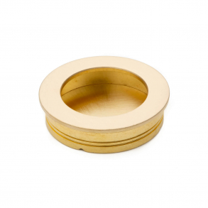 Skjutd�rrssk�l - Borstad m�ssing utan lack - 40x35x10mm