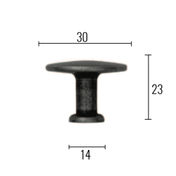 Furniture knob 101 - Chrome plated - 30 mm