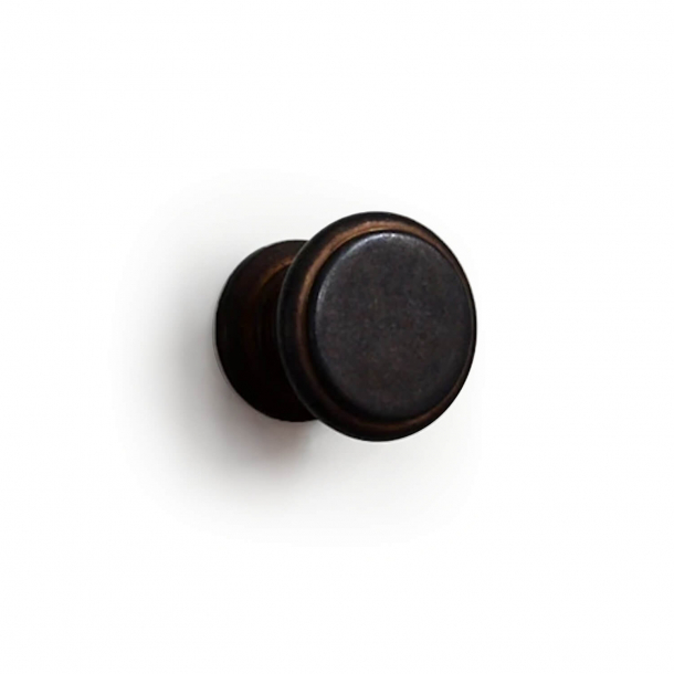 Furniture knob - browned brass - Omporro - Model 160 - 26 mm