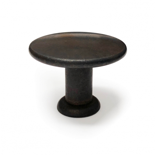 Furniture knob 101 - Browned brass - 30 mm