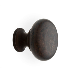 Furniture knob 100 - Browned brass - 31 mm