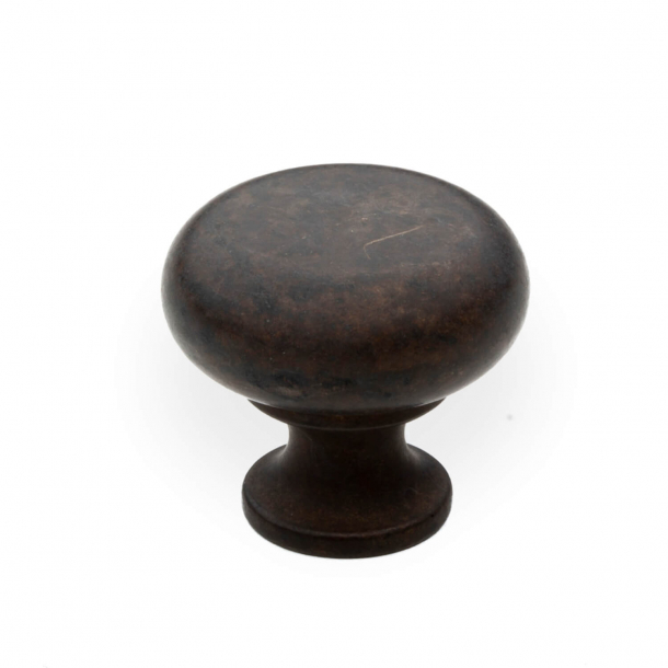 Furniture knob 100 - Browned brass - 31 mm