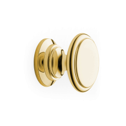 Cabinet knob POLARIS - Brushed brass without lacquer - 29 mm