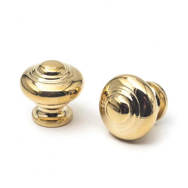 Furniture knob 102 - Brass without lacquer - 30 mm