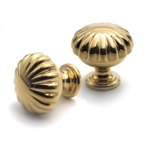 Cabinet Knob 411 - Untreated Brass