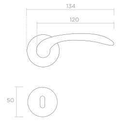 Door handle - KAZUYO - Brushed chrome - Enrico Cassina - Model 480390