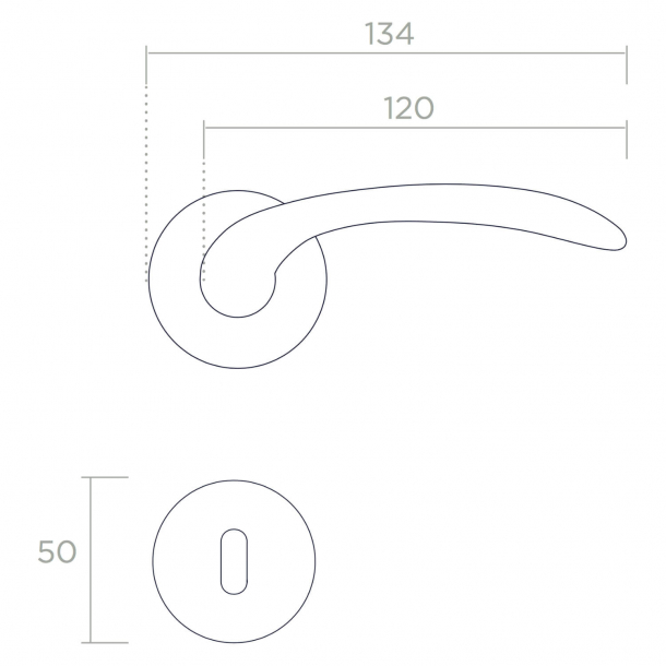 Door handle - KAZUYO - Brushed chrome - Enrico Cassina - Model 480390
