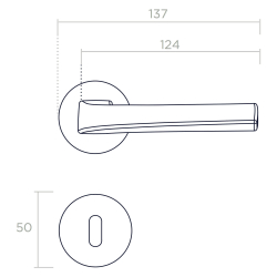 Klamka do drzwi - Mosi&#261;dz polerowany - Model ODILE - 480796L.DK