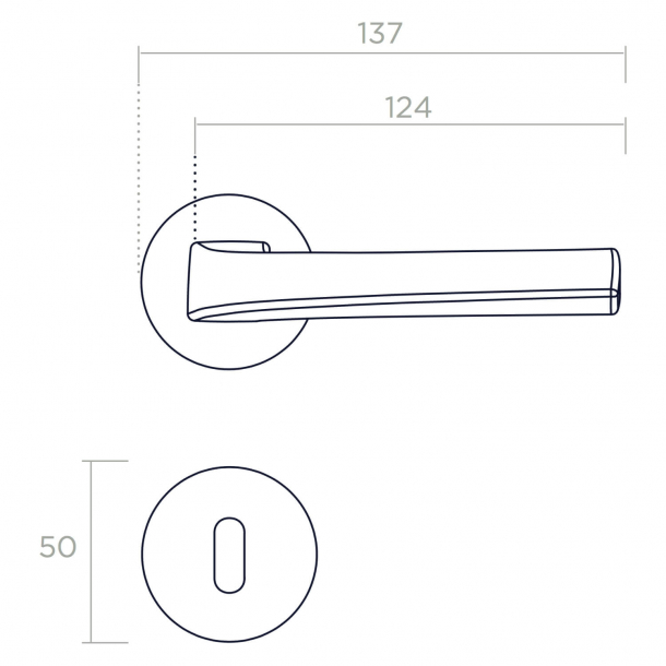 Klamka do drzwi - Mosi&#261;dz polerowany - Model ODILE - 480796L.DK