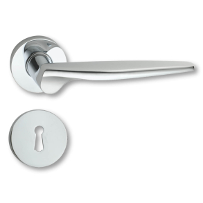 Door handle interior, Satin chrome rosette and escutcheon - The 1950s - Promotional Price