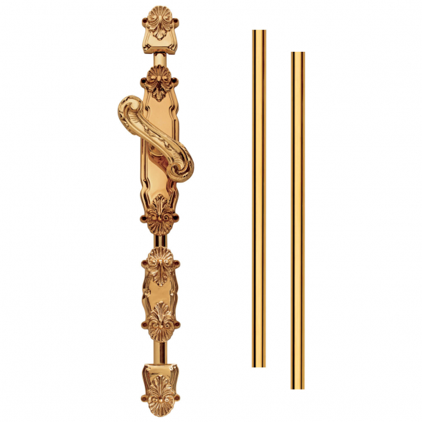 Cremone bolt - Brass - Italian Baroque - Model BARBARA