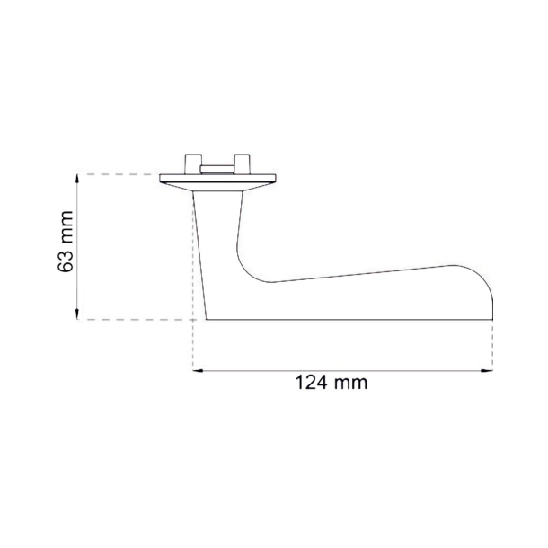 Habo Selection Indvendigt drgreb - Krom - Model TS1