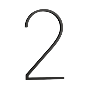 Habo Selection Hausnummer 2 - Schwarz - Modell Contemporary - 184 mm