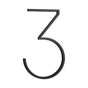 Habo Selection Hausnummer 3 - Schwarz - Modell Contemporary - 184 mm