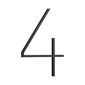 Habo Selection Hausnummer 4 - Schwarz - Modell Contemporary - 180 mm