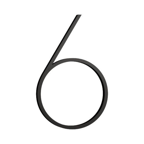 Habo Selection house number 6 - Black - Model Contemporary - 184 mm