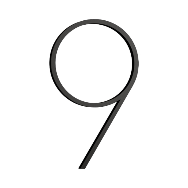 Habo Selection house number 9 - Black - Model Contemporary - 184 mm