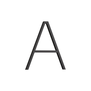 Habo Selection Haus buchstabe A - Schwarz - Modell Contemporary - 53 mm