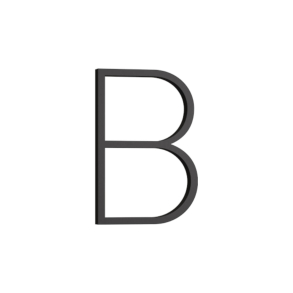 Habo Selection Haus buchstabe B - Schwarz - Modell Contemporary - 53 mm