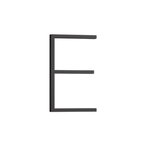Habo Selection Haus buchstabe E - Schwarz - Modell Contemporary - 53 mm
