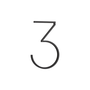 Habo Selection husnummer 3 - Sort - Model Contemporary - 81 mm