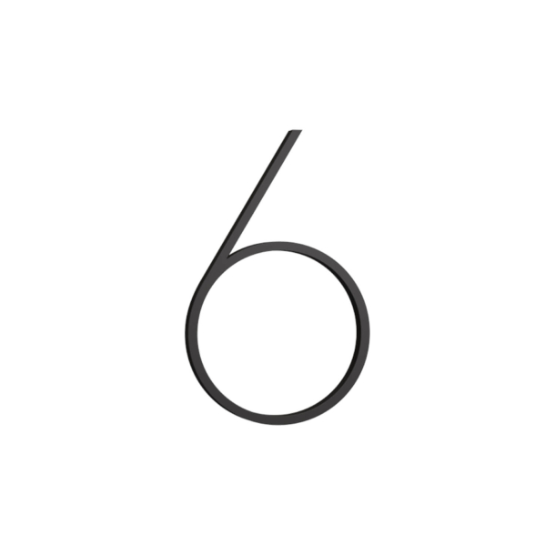 Habo Selection house number 6 - Black - Model Contemporary - 81 mm