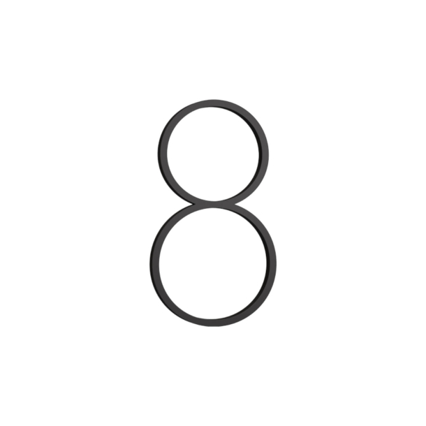 Habo Selection house number 8 - Black - Model Contemporary - 82 mm