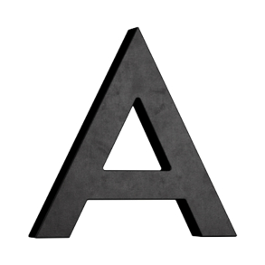 Habo Selection Haus buchstabe A - Schwarz - Modell Modern - 123 mm