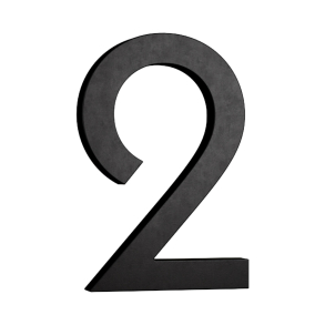 Habo Selection Hausnummer 2 - Schwarz - Modell Modern - 184,5 mm