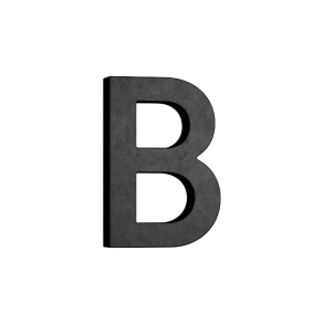 Habo Selection Haus buchstabe B - Schwarz - Modell Modern - 53 mm
