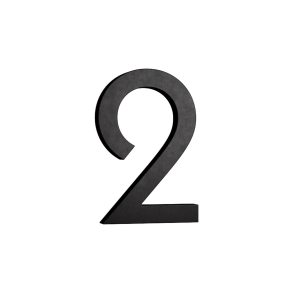 Habo Selection Hausnummer 2 - Schwarz - Modell Modern - 81 mm