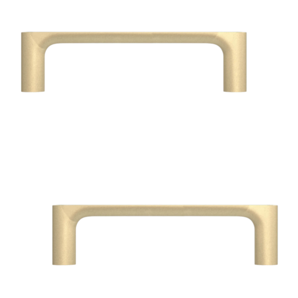 Habo Selection Cabinet handle - Glass blasted brass - Model TS1 - cc128 mm