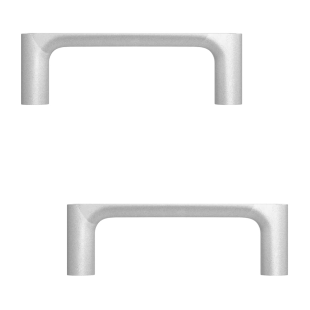 Habo Selection Cabinet handle - Glass blasted chrome - Model TS1 - cc96 mm