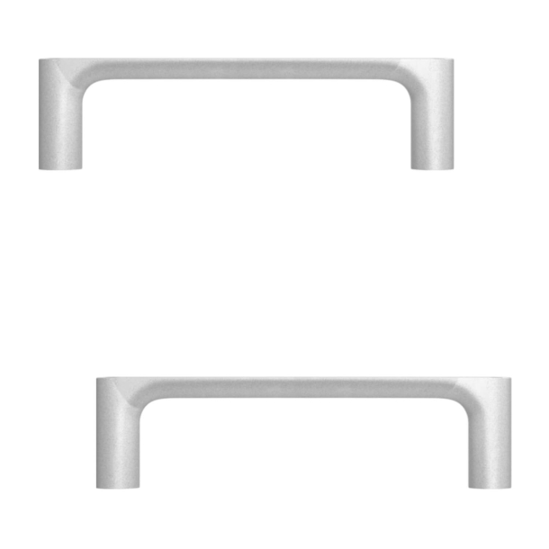 Habo Selection Cabinet handle - Glass blasted chrome - Model TS1 - cc128 mm