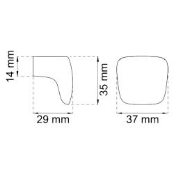 Habo Selection Cabinet knob - Brass - Model MF 1:1