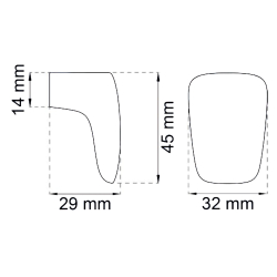 Habo Selection Cabinet knob - Black - Model MF 1:2