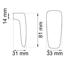 Habo Selection Mbelknopf - Schwarz - Modell MF 1:3