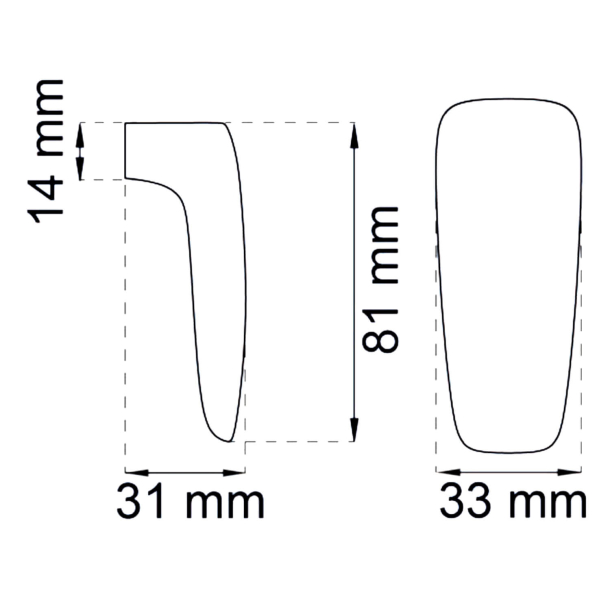 Habo Selection Mbelknopf - Schwarz - Modell MF 1:3