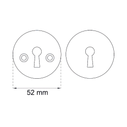 Habo Selection Nyckelskylt - Krom - Modell TS1