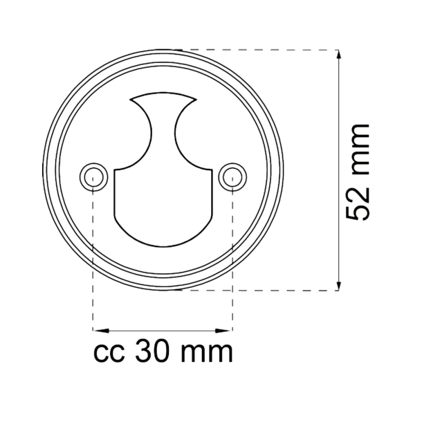 Habo Rokoko cylinderring - Borstat stl - Modell 20546 -18 mm