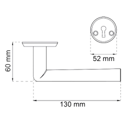 Habo drgreb med ngleskilte - indendrs - Mat sort - Model Boston