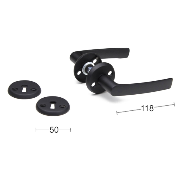 Habo drgreb med ngleskilte - indendrs - Mat sort - Model Torino