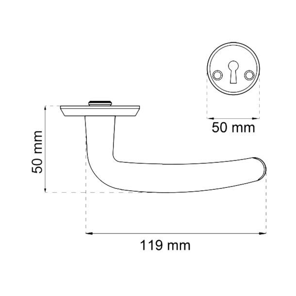 Habo drgreb med ngleskilte - indendrs - Mat sort - Model Porto